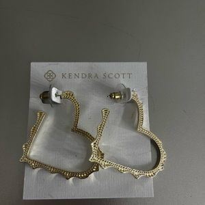 kendra scott gold heart earrings